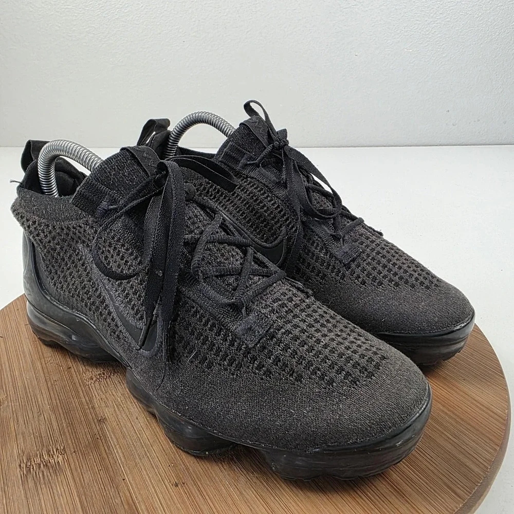Nike Air VaporMax 2021 FK Shoes Kids Sz 6.5Y Womens 8 Black Knit DB1550-001